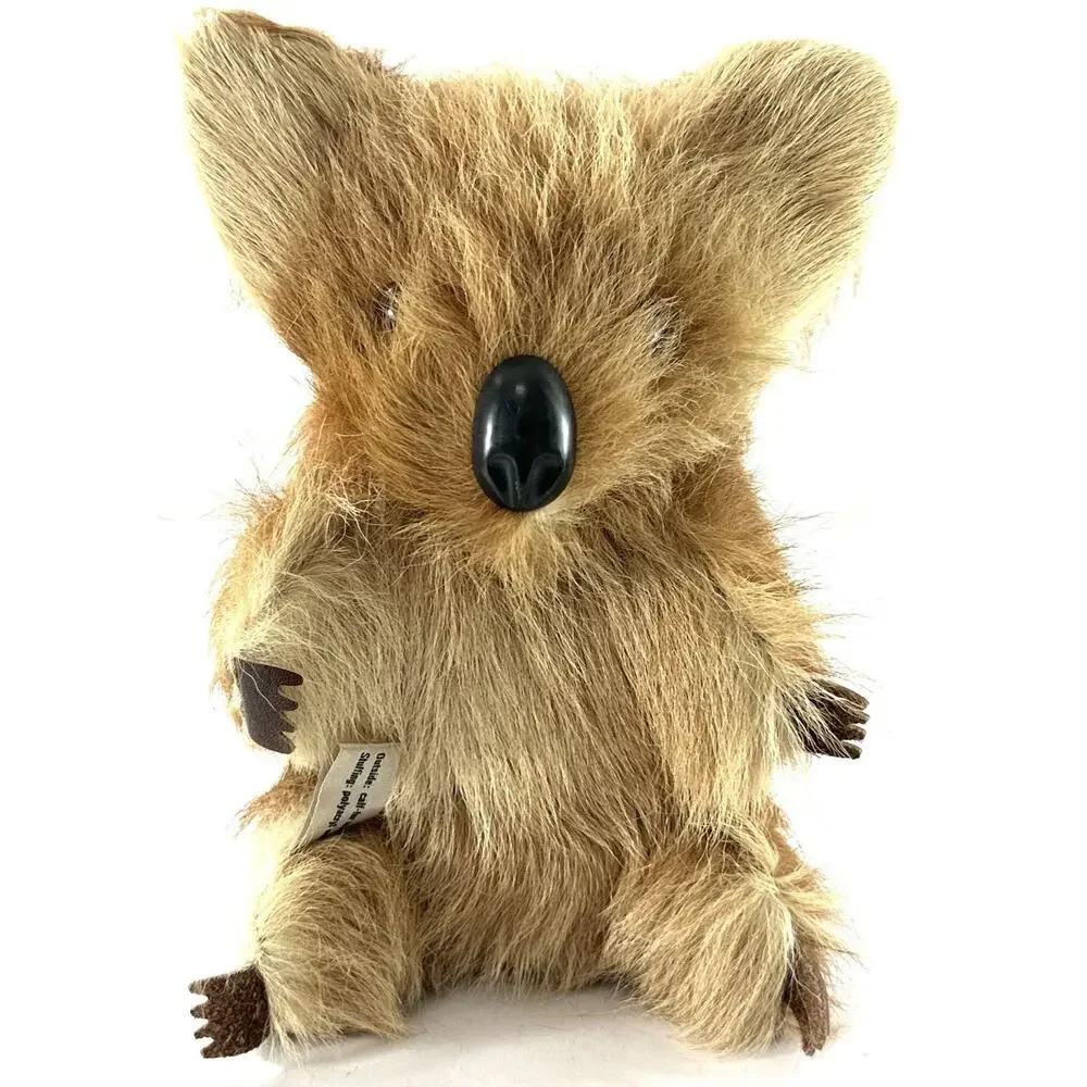Vintage Koala Bear Plush West Germany Calf Fur Stuffed Animal Mid Century Tagged